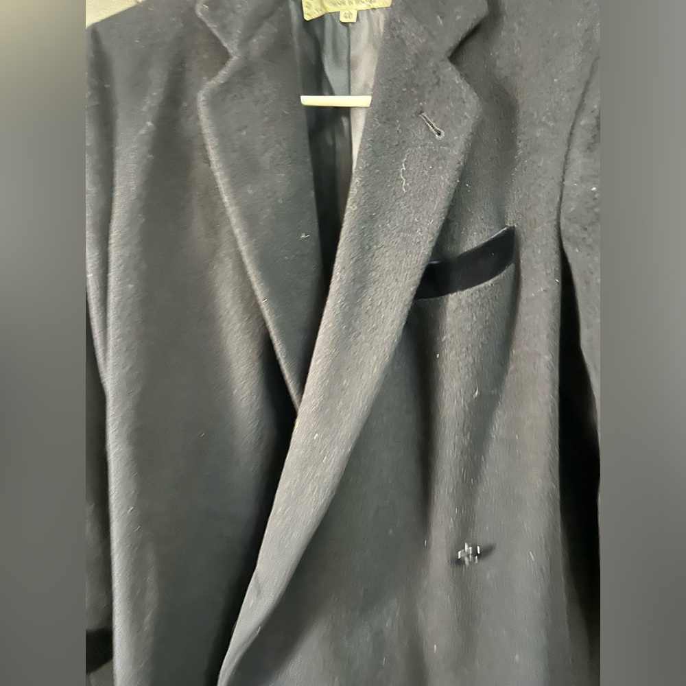 Giorgio Armani Dark Blue Full-Length Winter Coat – Timeless Elegance